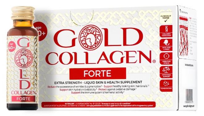 جولد كولاجين® فورتيه ١٠ أيام - مكمل كولاجين متقدم مضاد للشيخوخة لبشرة وشعر وأظافر شابة | لمن تزيد أعمارهم عن ٤٠ عامًا | بنكهة الخوخ والليتشي | ١٠ عبوات (٥٠ مل × ١٠) - Image 1