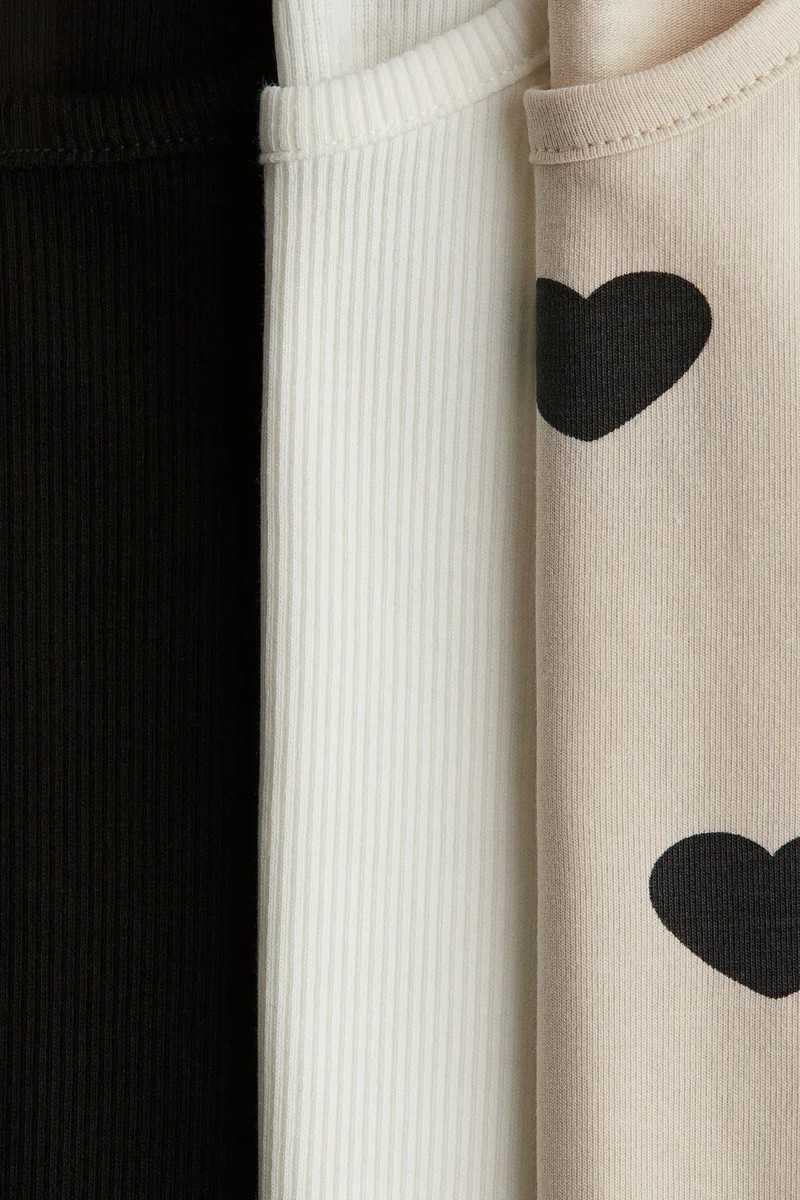 H&M 3-pack ribbed vest tops