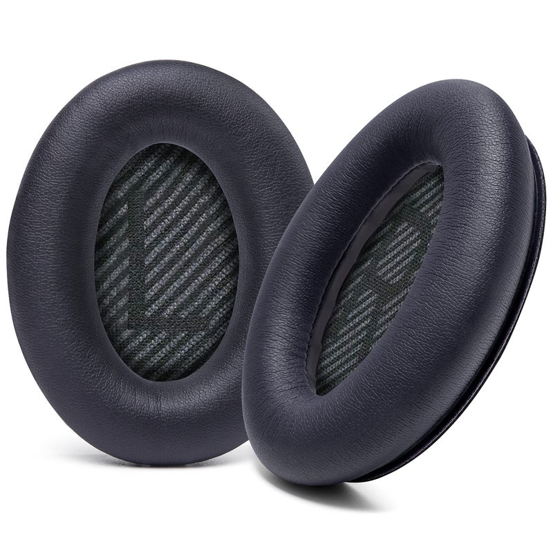 WC Wicked Cushions Upgraded Replacement Ear Pads for Bose QC35 & QC35ii (QuietComfort 35) Headphones & More - Softer Leather, Luxurious Memory Foam, Added Thickness, Extra Durability | Black - Image 1