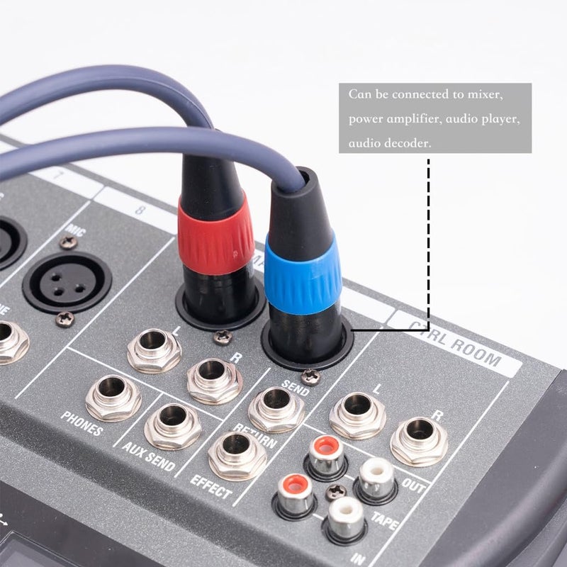 كابل صوتي أنثى 2 XLR إلى 2 RCA بطول 3 أمتار متين للاتصال الصوتي عالي الجودة - Image 4