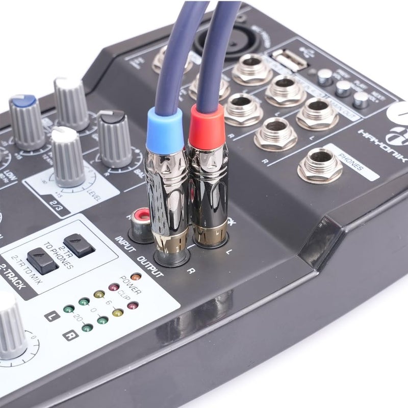 كابل صوتي أنثى 2 XLR إلى 2 RCA بطول 3 أمتار متين للاتصال الصوتي عالي الجودة - Image 5