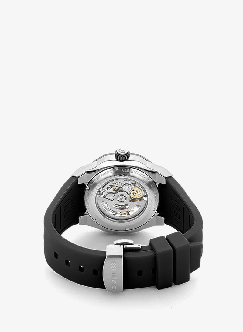 CERRUTI 1881  Men's Round Shape Silicone Band Analog Wrist Watch 45.5 mm - Black Dial - CIWGR2223905 for Men | Best Price UAE