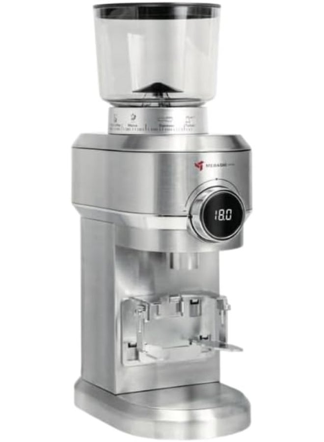 مطحنة قهوة كهربائية من ميباشي ME-CG2306، 52 إعدادًا للطحن، سعة 320 غرام، 180 واط، مصنوعة من الفولاذ المقاوم للصدأ