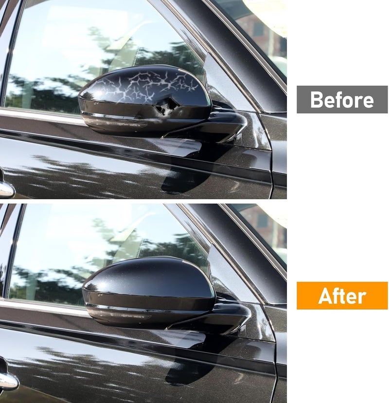 Moonlinks Compatible with Nissan Altima 2019 2020 2021 2022 2023 2024 Right Side Mirror Cover Replacement, Glossy Black Exterior Right Passenger Side Door Rear view Mirror Cap Trim - Image 4