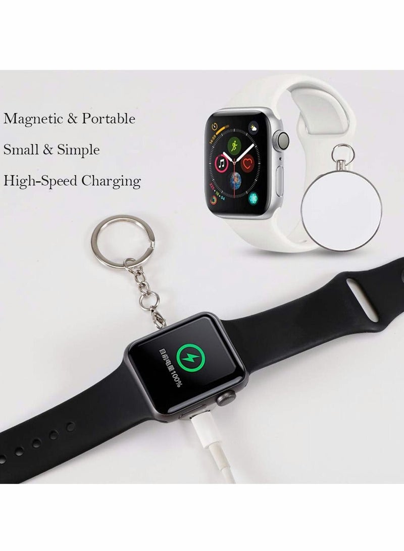 Excefore Upgrade Watch Charger for iWatch Portable Wireless Charging Compitable with Apple Series 6/5/4/3/2/1, Keychain Style White - Image 4