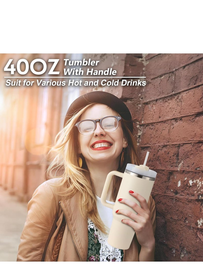 كوب سعة 1.2 لتر بمقبض وقش 40 أونصة هدايا للنساء والرجال - Image 5