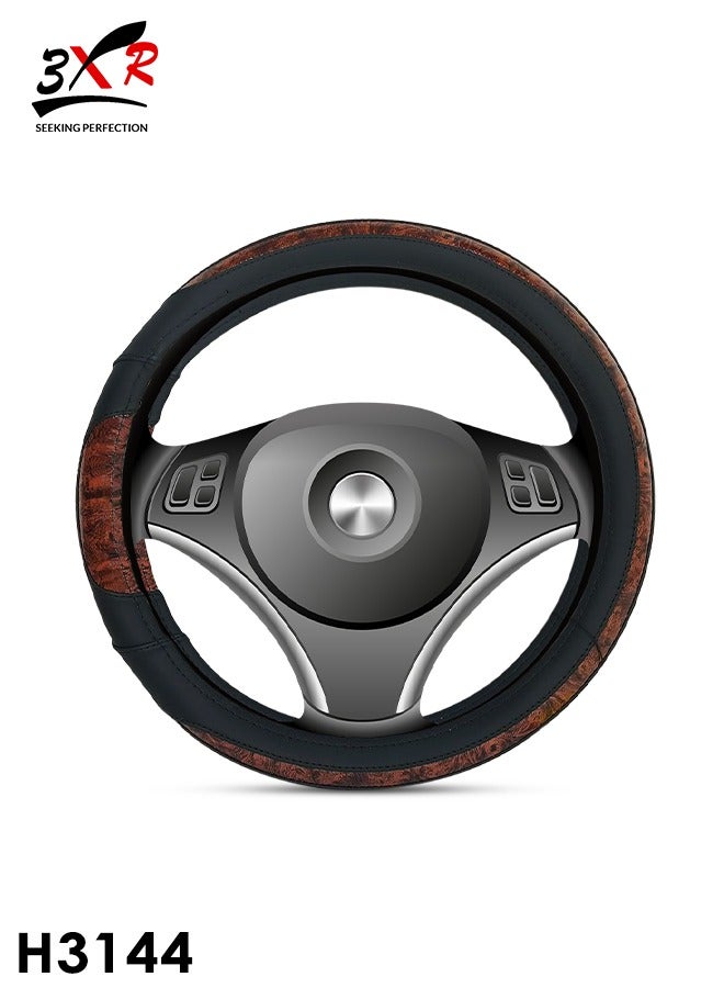 3XR Car Steering Cover Good Grip Dual Tone Steering Wheel Cover Decoration For Universal Cars 3XR-H3144 - Image 1