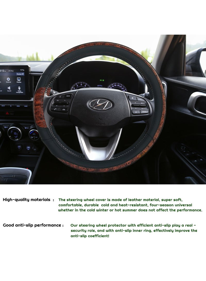 3XR Car Steering Cover Good Grip Dual Tone Steering Wheel Cover Decoration For Universal Cars 3XR-H3144 - Image 4