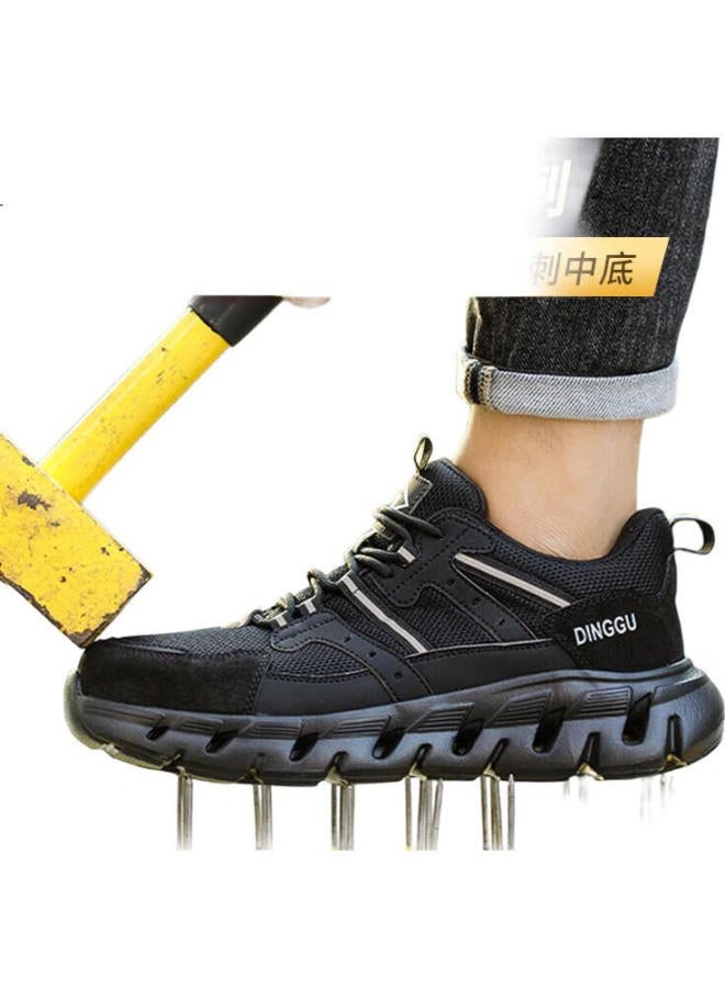 Dinggu Men'S Steel Toe Safety Shoes Anti-Smashing And Puncture-Proof Lightweight Construction Site Shoes Four Seasons 1109Heiw39 - Image 1