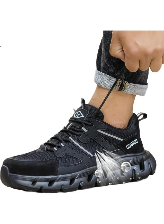 Dinggu Men'S Steel Toe Safety Shoes Anti-Smashing And Puncture-Proof Lightweight Construction Site Shoes Four Seasons 1109Heiw39 - Image 3