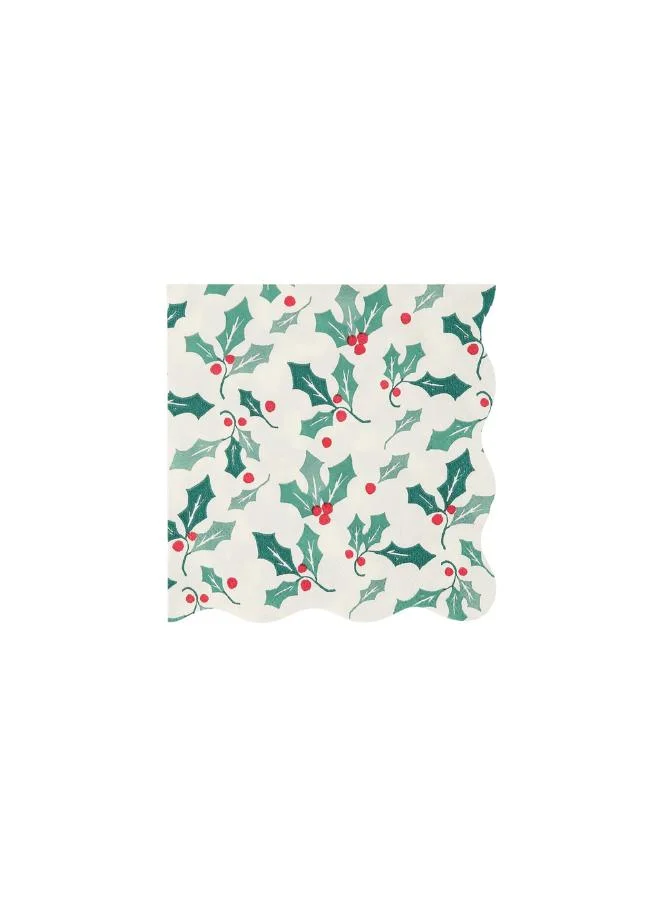 Holly Pattern Small Napkin
