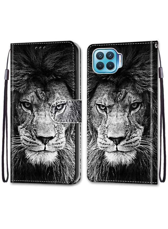 S-TOP Case For OPPO F17 Pro / A93 4G / Reno4 Lite / Reno4 F Coloured Drawing Cross Texture Horizontal Flip PU Leather Case with Holder & Card Slots & Wallet & Lanyard - Image 2