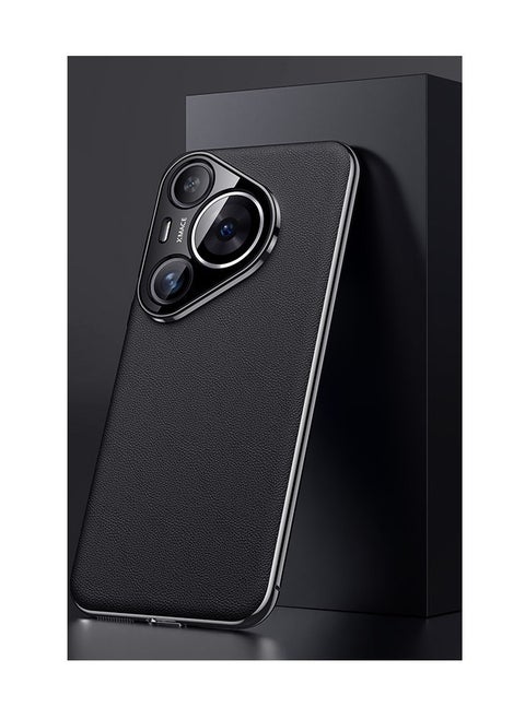 Huawei Pura 70 Ultra Electroplated Leather All-wrap Lens Ultra-Thin Fall Protection Case