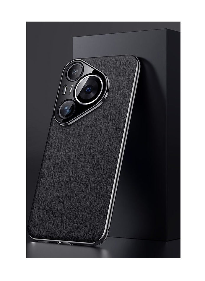 Huawei Pura 70 Ultra Electroplated Leather All-wrap Lens Ultra-Thin Fall Protection Case