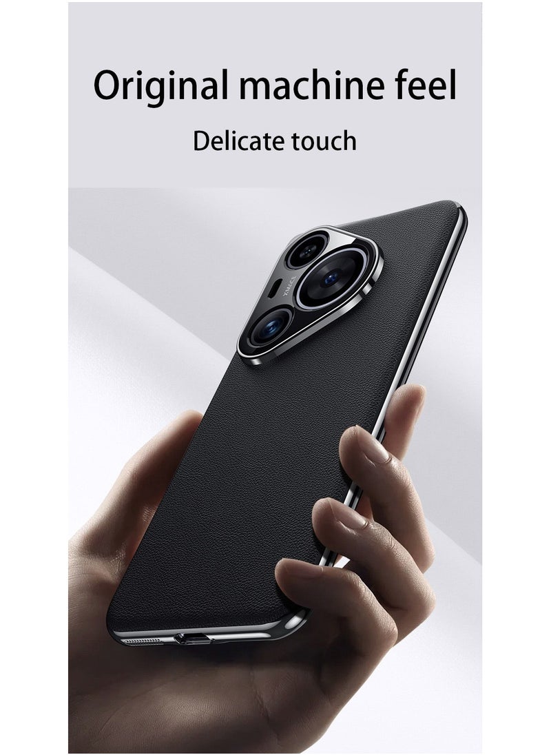 Huawei Pura 70 Ultra Electroplated Leather All-wrap Lens Ultra-Thin Fall Protection Case
