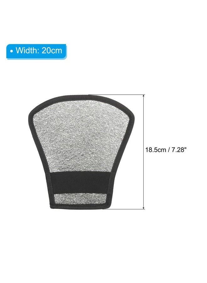 PATIKIL Flash Diffuser Reflector, 2-Sided Flexible Bend Bounce Reflector with Elastic Strap for Flashlight Photography Camera Speed Light, Silver White - Image 2
