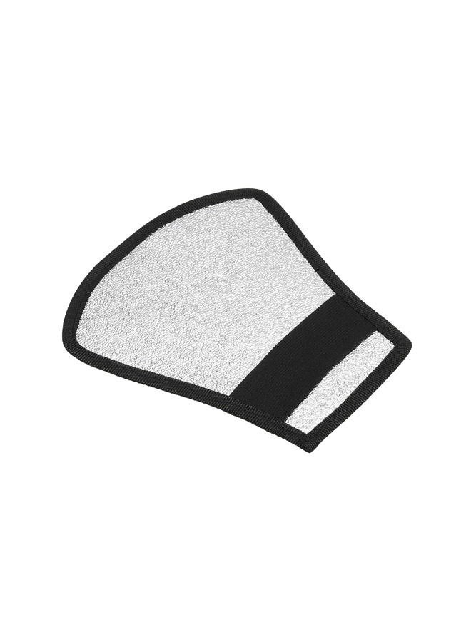 PATIKIL Flash Diffuser Reflector, 2-Sided Flexible Bend Bounce Reflector with Elastic Strap for Flashlight Photography Camera Speed Light, Silver White - Image 1