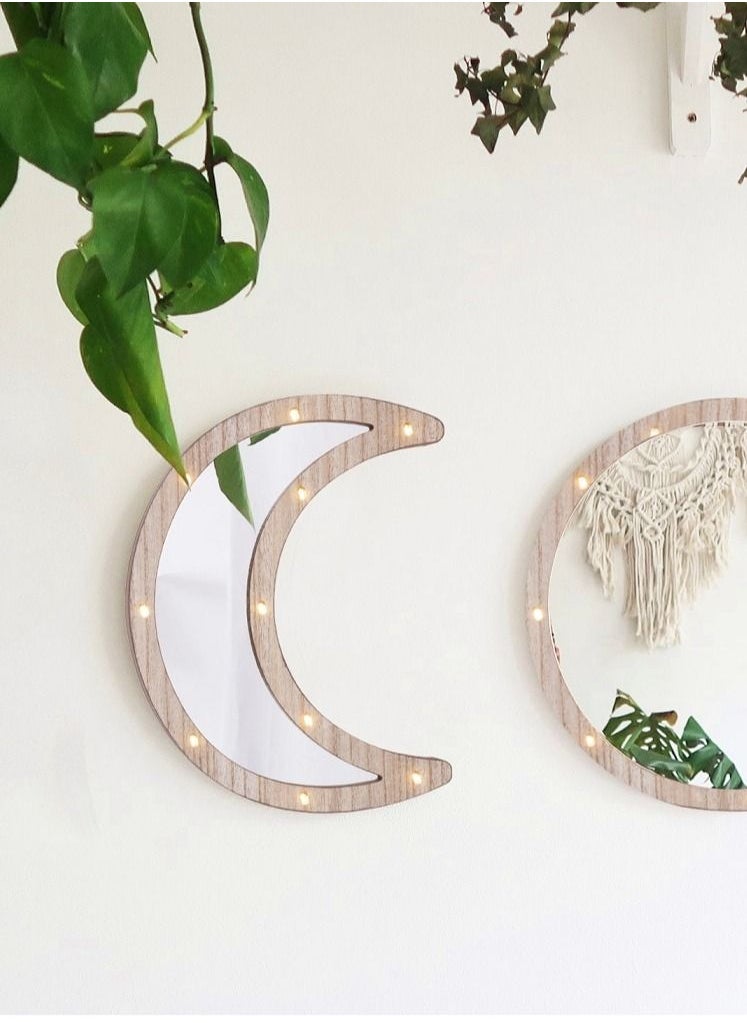 Wooden Crescent Moon Ramadan Decorative Mirror with LED Lights 30x22cm - pzsku/ZD6B0620CE8FBDE97FDB4Z/45/_/1647076240/8d8cfbaf-263e-4ab3-8b74-afc506b1c916