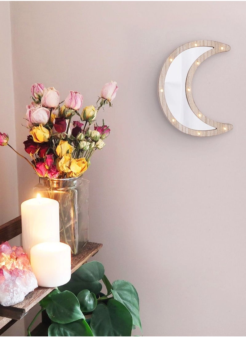 Wooden Crescent Moon Ramadan Decorative Mirror with LED Lights 30x22cm - pzsku/ZD6B0620CE8FBDE97FDB4Z/45/_/1647076240/b109dad1-98eb-4c58-8d2c-bff825ab70b9