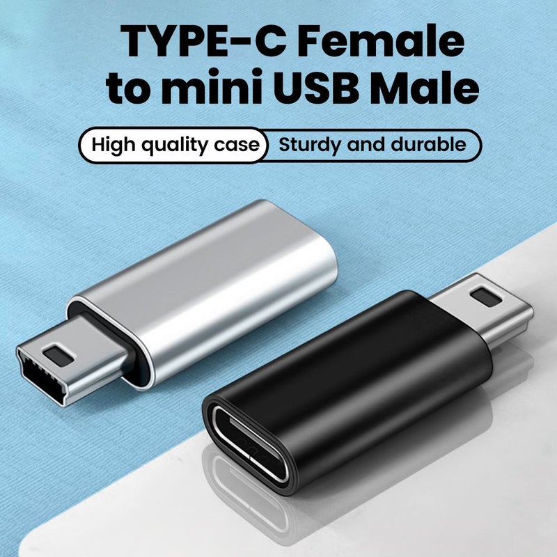 4Pcs USB C to Mini USB Adapter Supports Charge Data Sync Compatible with Digital Camera GPS Receiver Dash Cam MP3 Player - Image 3