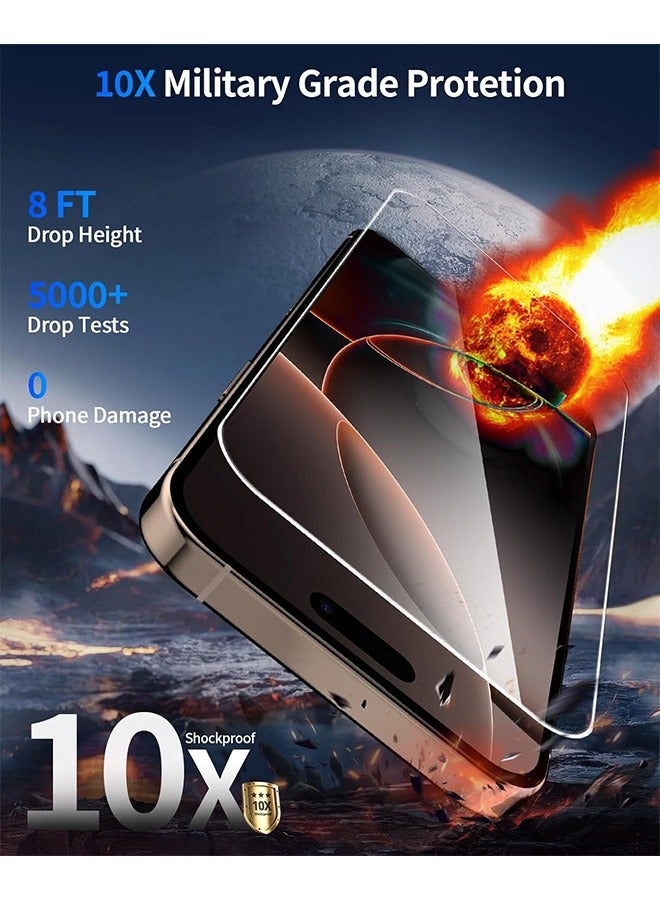 إكس ليفيل واقي شاشة iPhone 16 Pro Max، غشاء زجاجي عالي الدقة، واقي شاشة من الزجاج المقوى 9H، سهل التركيب، غشاء مضاد للخدش خالٍ من الفقاعات - Image 3