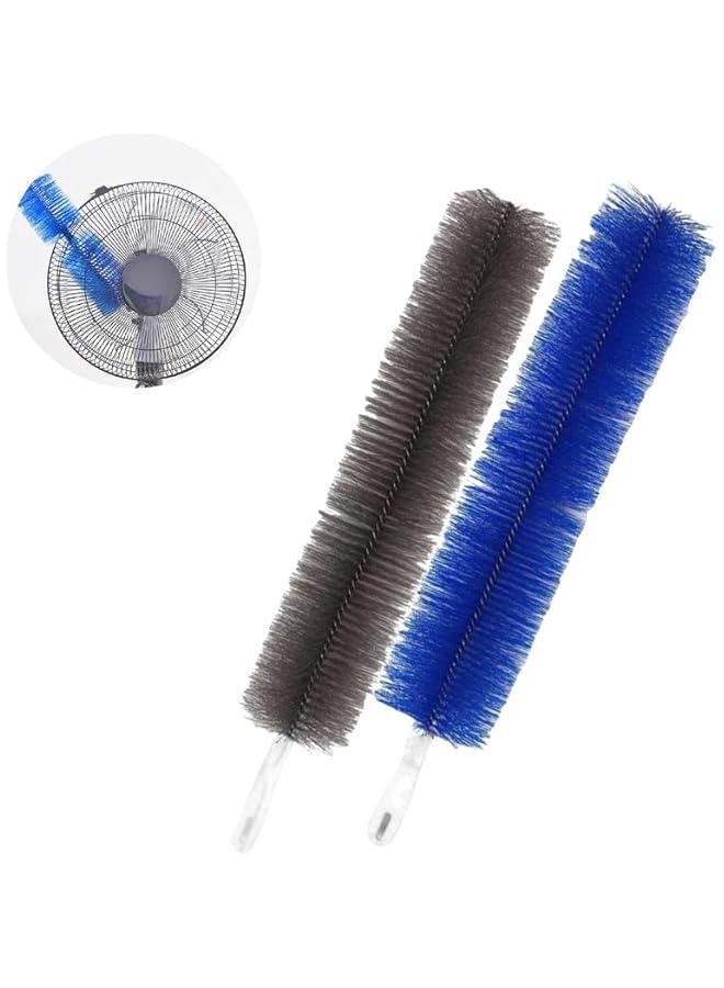 Loquat 2Pcs Ceiling Fan Cleaner Duster, Flexible Fan Cleaning Brush, Cobweb Duster(Greyu0026Blue) - Image 1