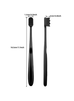 Patelai Patelai 8 Pieces Soft Toothbrush Micro Nano Extra Soft Bristles Manual Soft Toothbrush with 20, 000 Bristles for Teeth Oral Gum Adults(Black with Black Bristle)  - Image 2