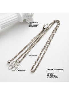 Arabest 1 x 5 pcs Adjustable Gold Ball Chain Strap for Bags Silver Lantern chain + pineapple network ball 
