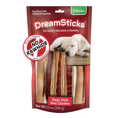 DreamBone DreamSticks, Treat Your Dog to a Chew Made WIth Real Chicken and Vegatables, 5 Count - Image 1