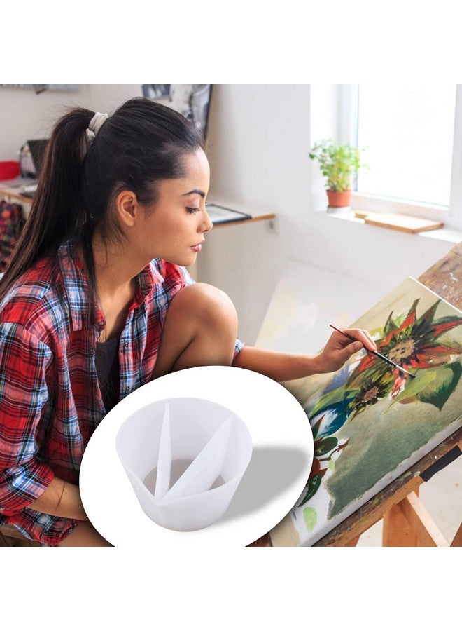 وينمني كوب مقسم لصب الطلاء فن السيليكون المقسم كوب الراتنج صب أدوات الرسم DIY صنع ملحقات الرسم كوب مقسم قابل لإعادة الاستخدام مع فواصل (4 قنوات) - Image 4
