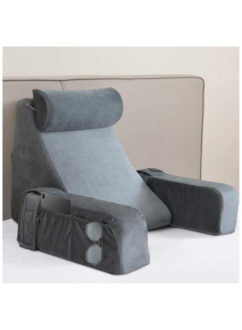 Reading Pillow for Sitting in Beds Adult, Back Pillow for Beds Sitting up, Reading & Bed Rest Pillows for Watching TV, Reading, Gaming, Resting in Bed, Couch or Floor  - Image 1