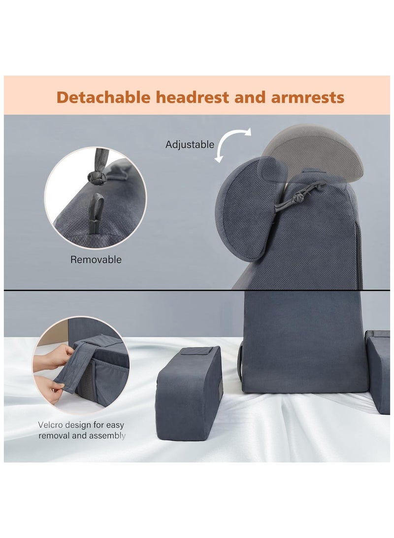 Reading Pillow for Sitting in Beds Adult, Back Pillow for Beds Sitting up, Reading & Bed Rest Pillows for Watching TV, Reading, Gaming, Resting in Bed, Couch or Floor  - Image 5