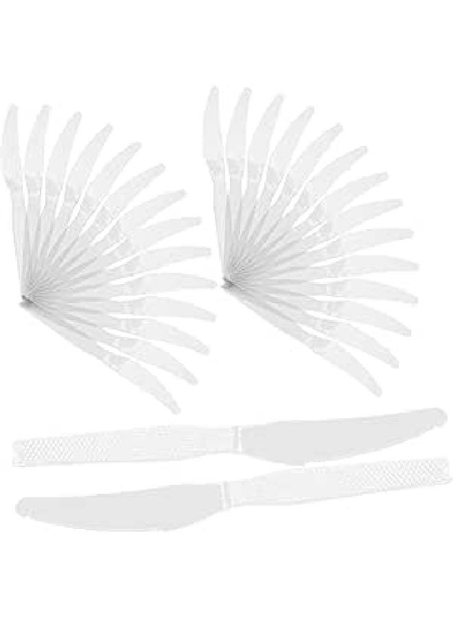 Transparent Plastic Disposable Cutlery Tableware 2 Sets for Parties Dinners and Gatherings Elegant Practical Eating Tools - Image 1