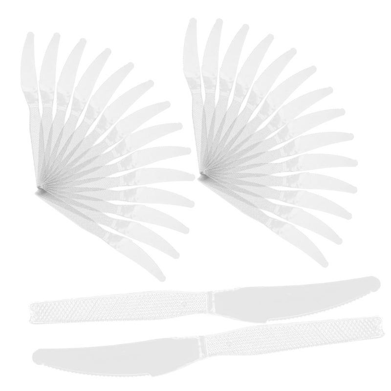 Transparent Plastic Disposable Cutlery Tableware 2 Sets for Parties Dinners and Gatherings Elegant Practical Eating Tools - Image 2