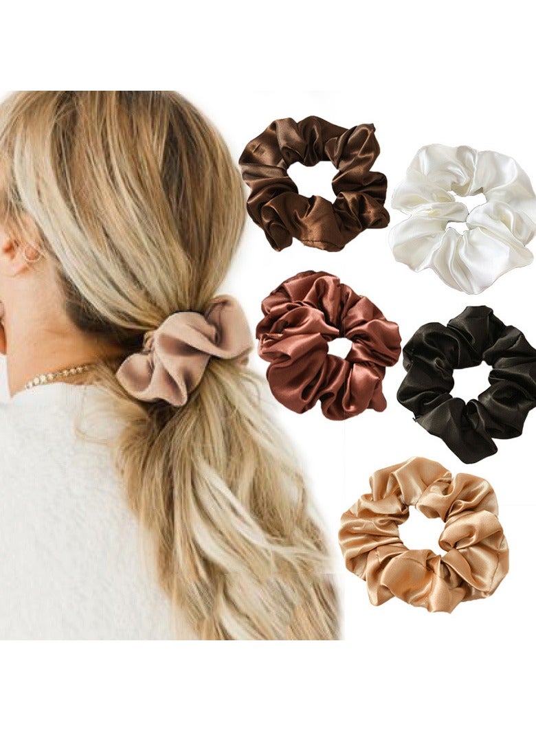جلوسكي حرير الشعر Scrunchies ناعمة الساتين Scrunchies للشعر الساتين Scrunchies للشعر مريحة صغيرة الحرير Scrunchy ناعمة Scrunchy الشعر ربطة الحبال حصان ذيل حامل للنساء البنات ملحقات الشعر (حزمة من 6) - Image 1