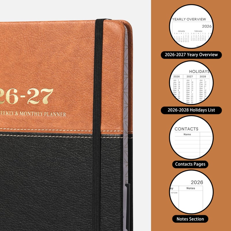 Lemome Planner 2026-2027 - Weekly Monthly Planner from July 2026 to June 2027, Calendar Planner with Inner Pocket, 6.1'' x 8.3'' - Image 2