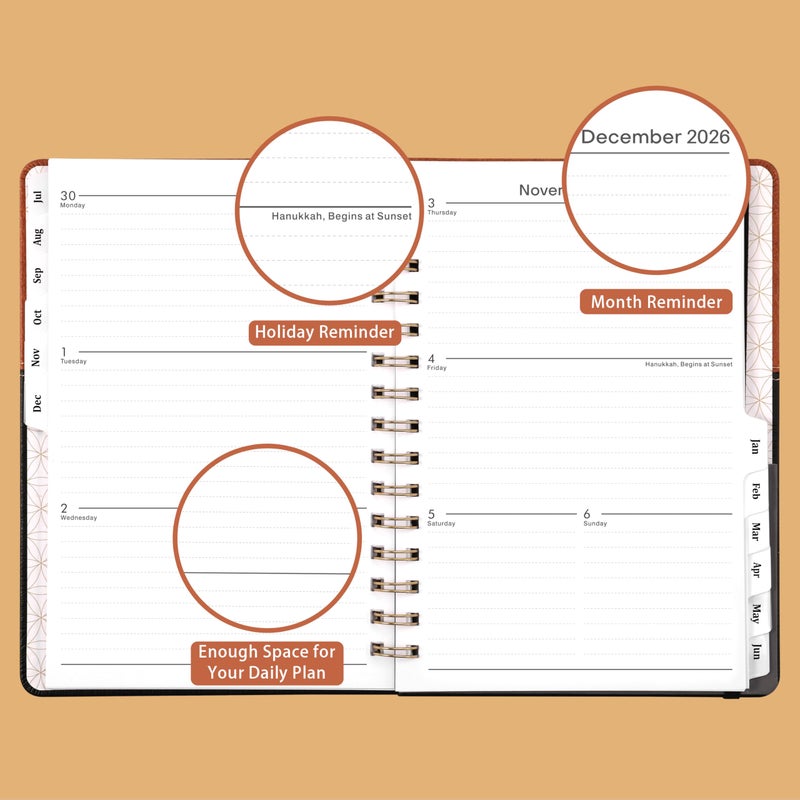 Lemome Planner 2026-2027 - Weekly Monthly Planner from July 2026 to June 2027, Calendar Planner with Inner Pocket, 6.1'' x 8.3'' - Image 5