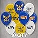Havercamp US Navy Party Balloons 10 pcs 12 Latex balloons in Blue White Yellow with Striking Print on 2 sides Officially Licensed US Navy Decorations Made in Italy by Havercamp - Image 4