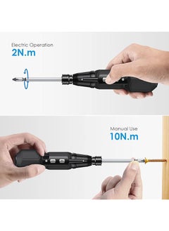 erorex Electric Screwdriver Cordless Rechargeable Power Screwdrivers Set Portable Automatic Home Repair Tool Kit With Led Lights And Usb Cable  - Image 2