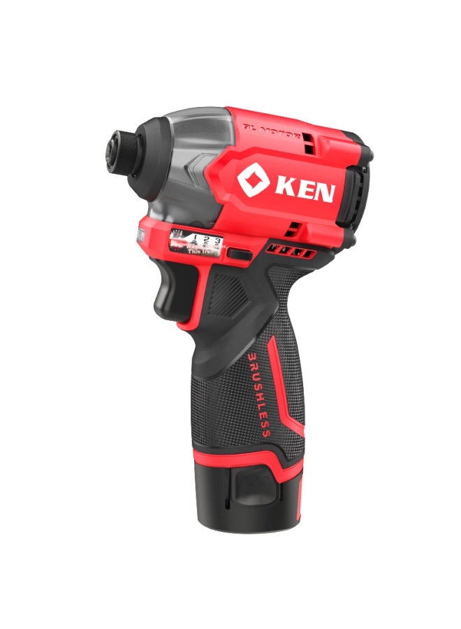 KEN Ruiqi 12v Brushless Impact Driver, 170 N·m Ultra-high Torque, Lithium Battery Drill, Electric Impact Wrench, 6712d - Image 4