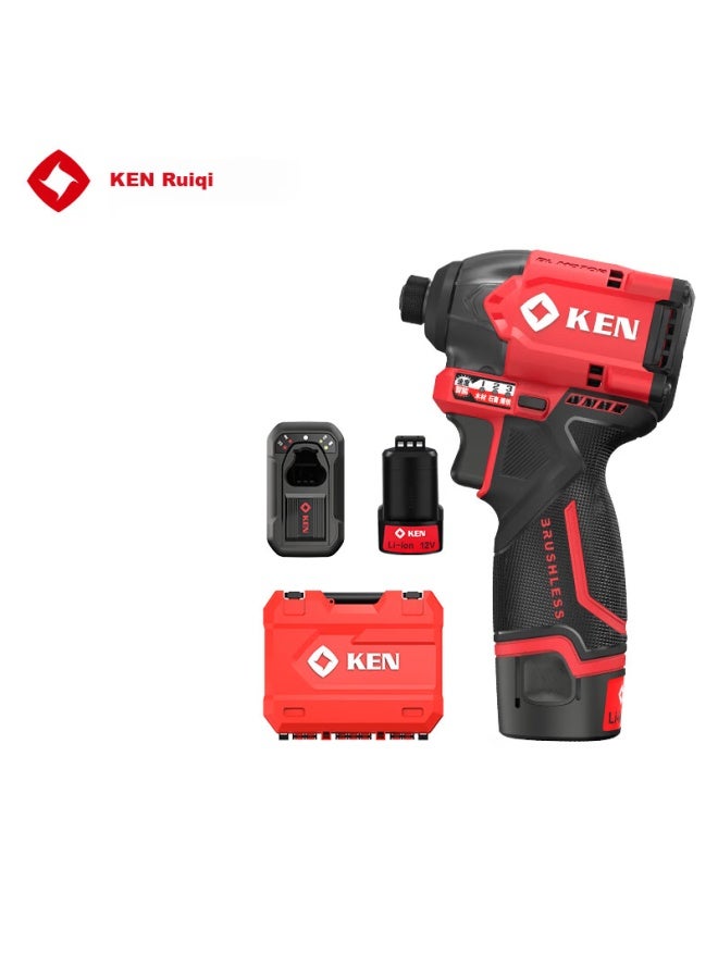 KEN Ruiqi 12v Brushless Impact Driver, 170 N·m Ultra-high Torque, Lithium Battery Drill, Electric Impact Wrench, 6712d - Image 3