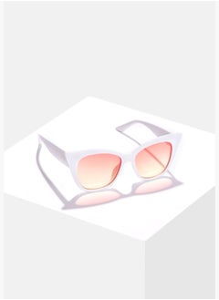 Haute Sauce Women Pink Lens White Cateye Sunglasses  - Image 2