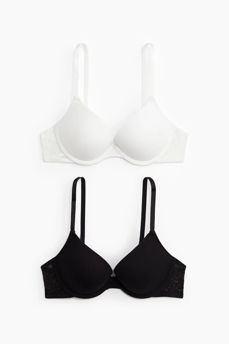 H&M 2-pack cotton push-up bras