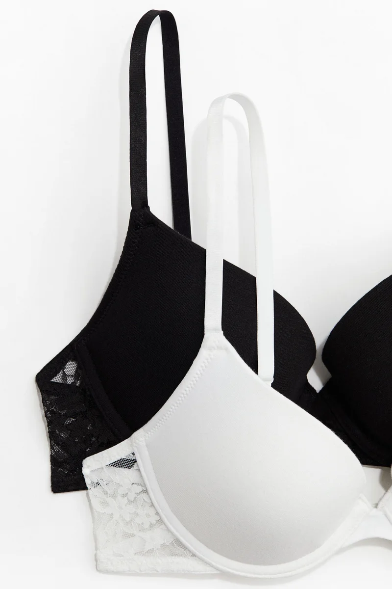 H&M 2-pack cotton push-up bras