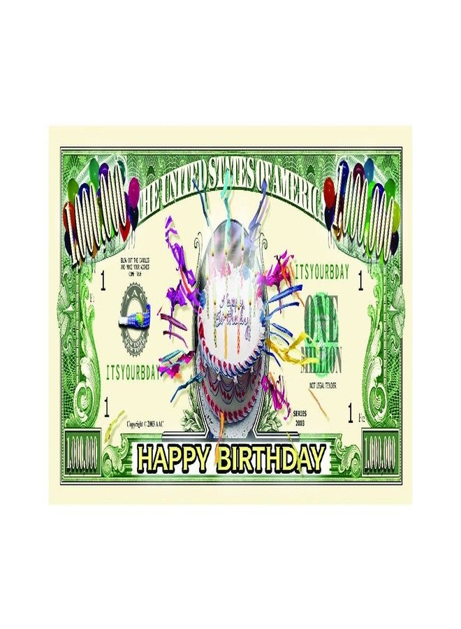 American Art Classics Pack of 5 - Happy Birthday Million Dollar Bills - Fun Gift Or Party Favor - Image 3