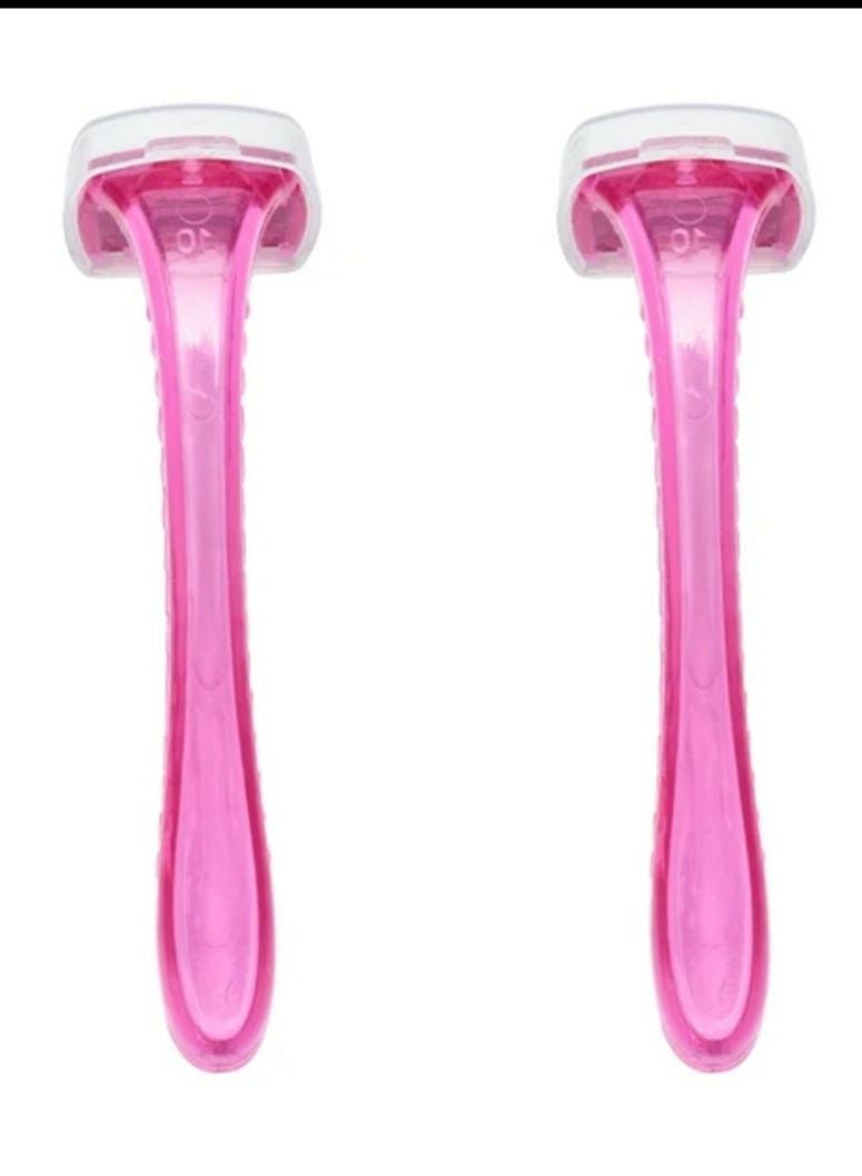 Max Elegance 3-Piece Disposable Women's Razor Set for Sensitive Areas, Pink/White - Image 3