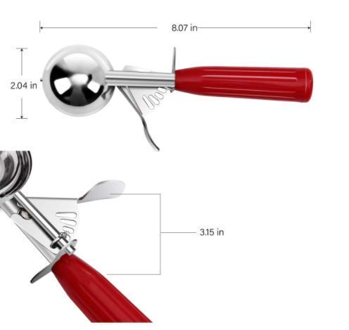 MSA MSA High Quality with Big Scoop Stainless Steel Ice Cream Scooper Ice Cream Serving Spoon Scooper  - Image 5