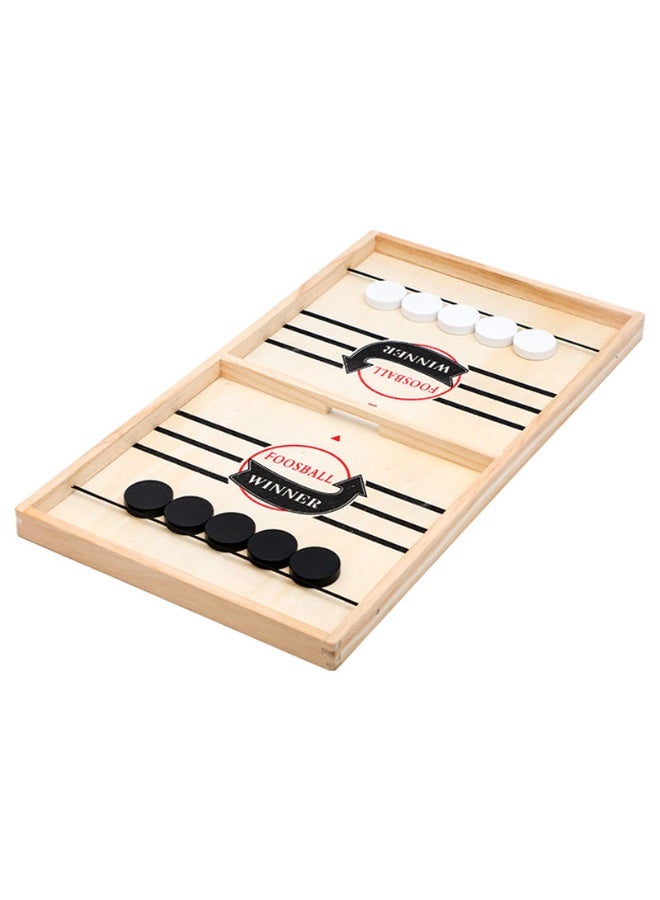 لعبة القلاع السريع -لعبة الهوكي الخشب لوح الطاولة مع قطع الغيار في الداخل 2 اللاعب الطاولة المقلاع السريع Paced معركة للبالغين، الأطفال والعائلة ليلة أو الأصدقاء الطرف أكبر حجم - Image 1