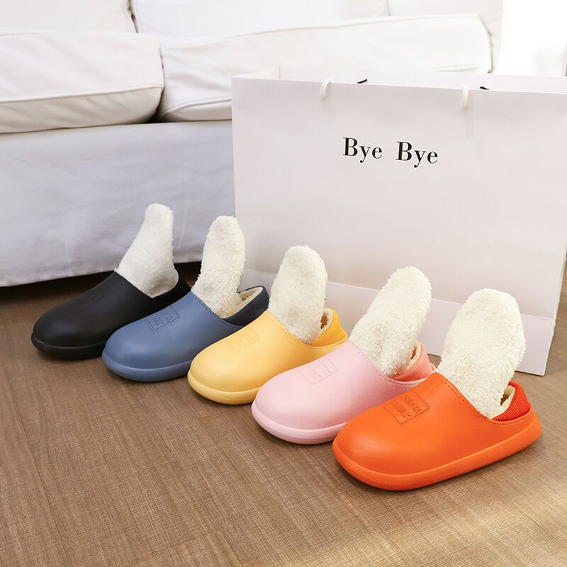 2012 New Cotton Shoes For Couples, Plush Warm Dual-Use Fur-Lined Waterproof Slippers With Thickened And Warm Design - Image 4