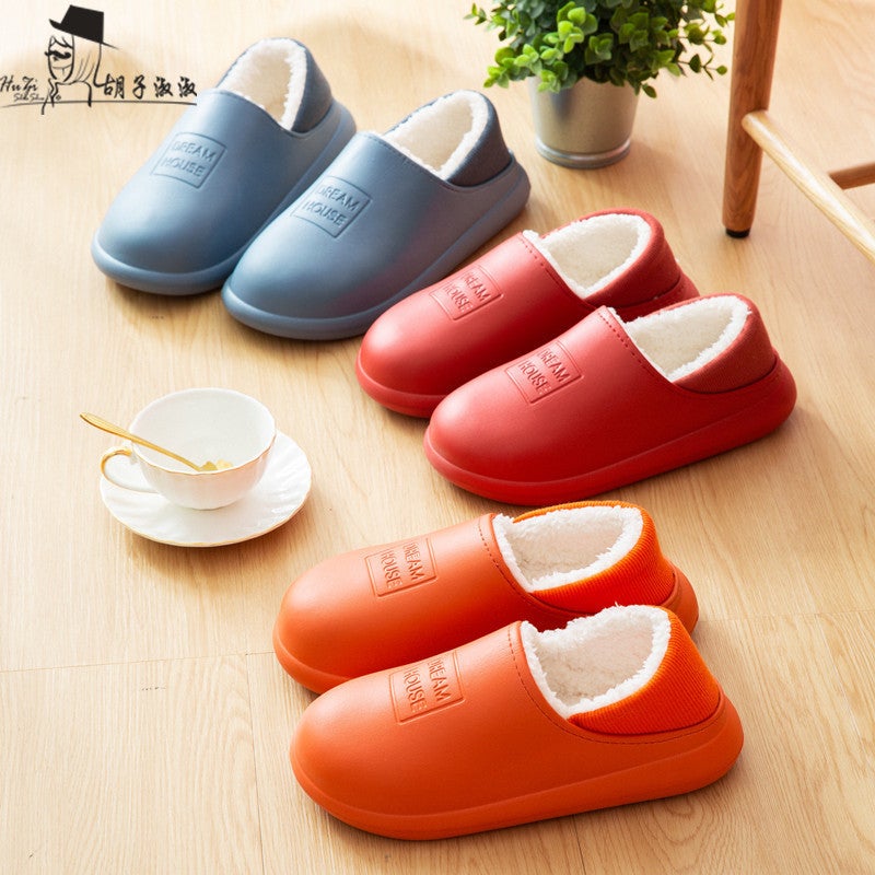 2012 New Cotton Shoes For Couples, Plush Warm Dual-Use Fur-Lined Waterproof Slippers With Thickened And Warm Design - Image 5